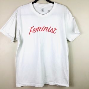 Feminist Graphic Cotton T-shirt American Apparel L